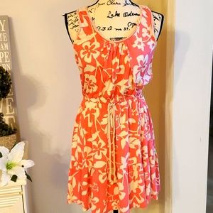 LOFT floral sleeveless mini dress Sz XS